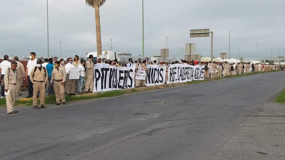 Así esperaban trabajadores de PEMEX al Senador Samuel García