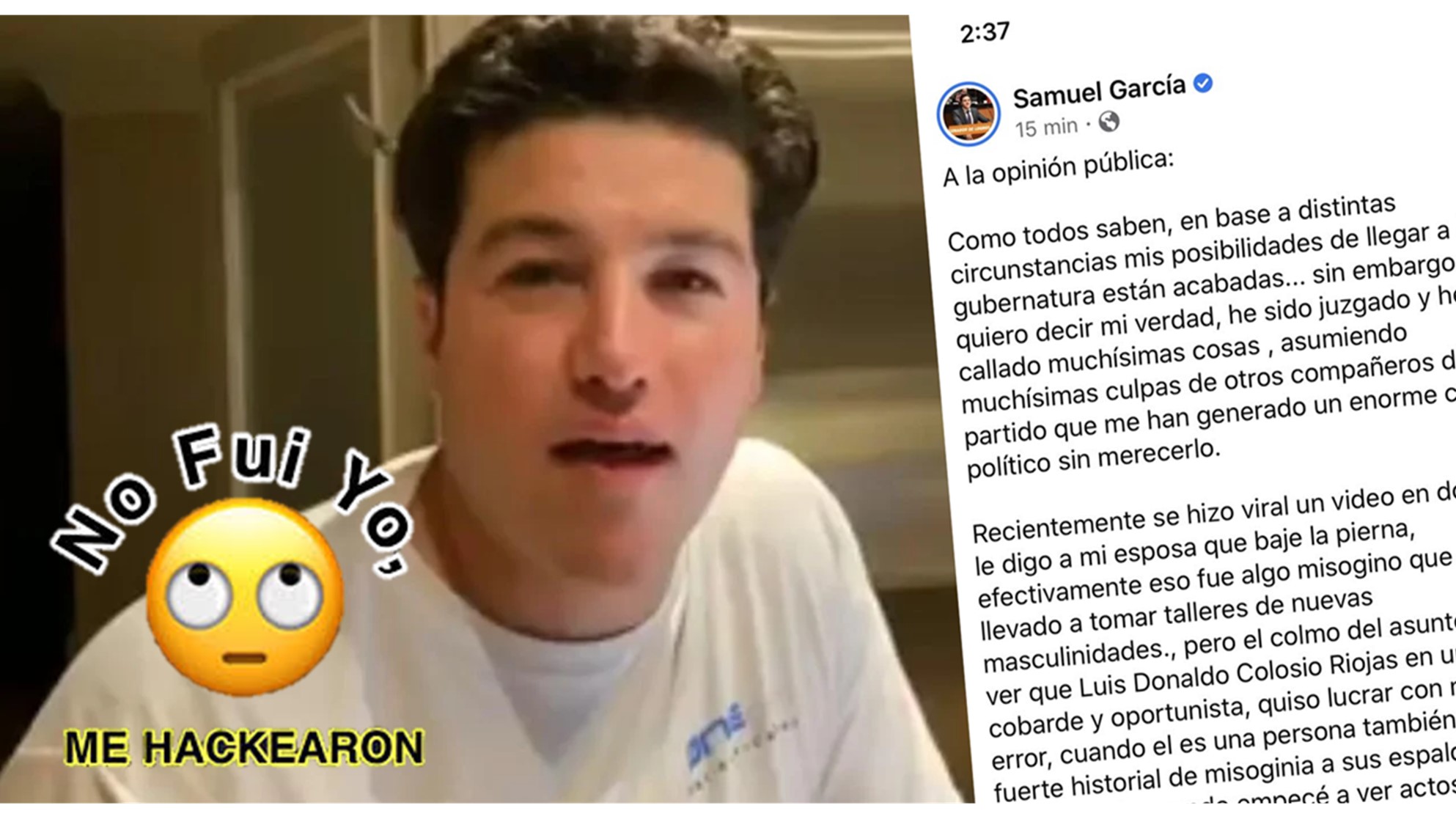 Que siempre no renuncia a Movimiento Ciudadano; dice Samuel García que lo ' hackearon' – Sin Línea Mx