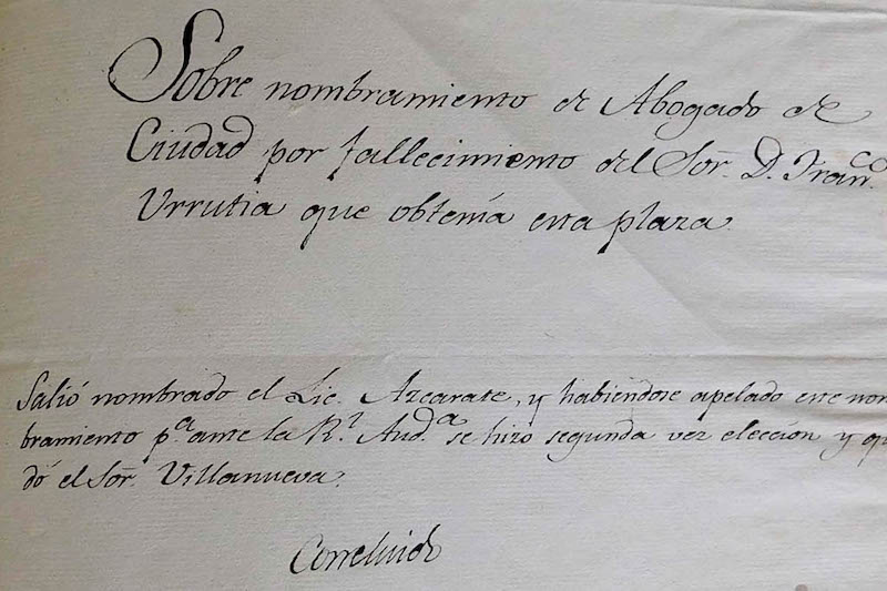 31 de enero de 1831. 190 aniversario luctuoso de Juan Francisco Azcárate, Cédula de su nombramiento como licenciado de la Ciudad de México.