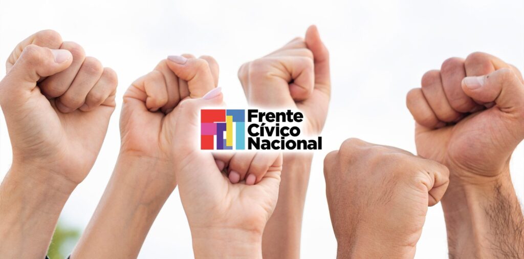 Frente cívico quiere convertirse en partido