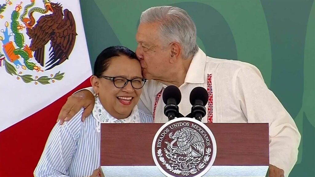 Rosa Icela y AMLO