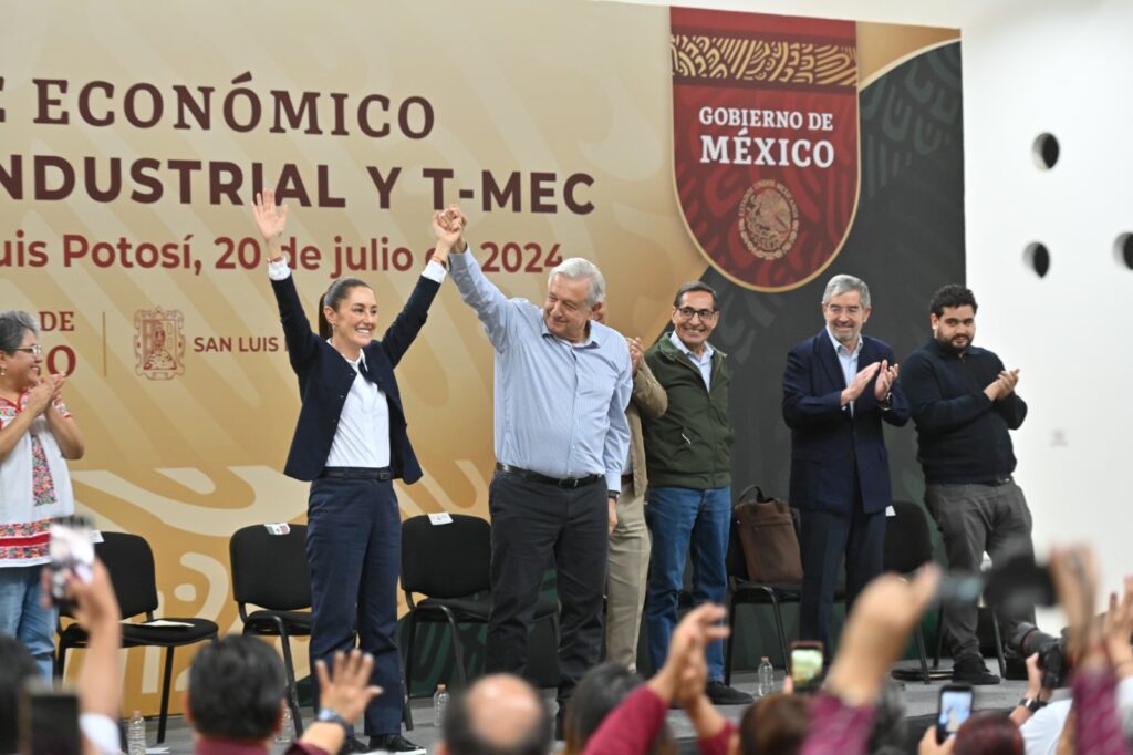 Sheinbaum u AMLO en sexta gira por San Luis Potosí