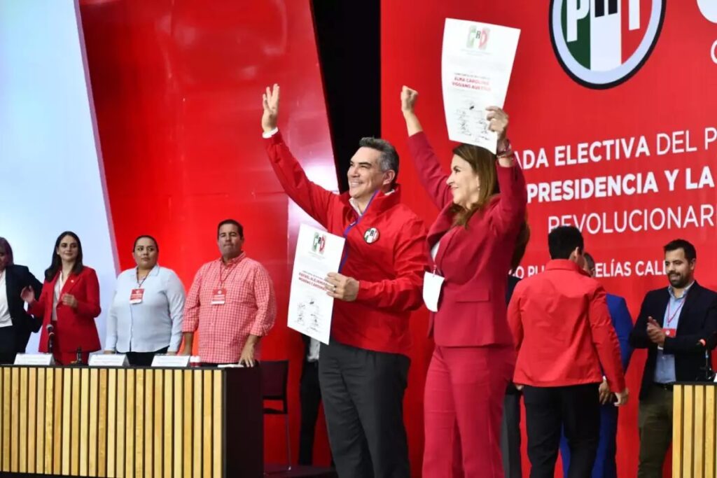 Alejandro Moreno y Carolina Viggiano reelectos en el PRI