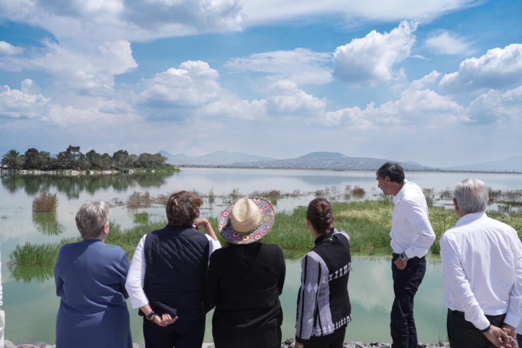 AMLO y Sheinbaum inauguraron parque en Texcoco