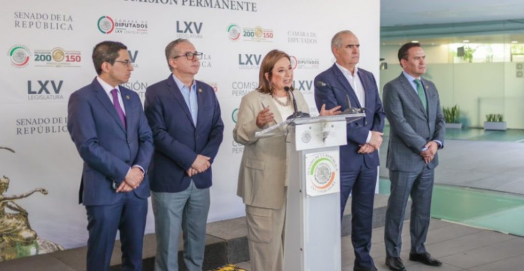 Conferencia de prensa de Xóchitl Gálvez y el Grupo Parlamentario del PAN