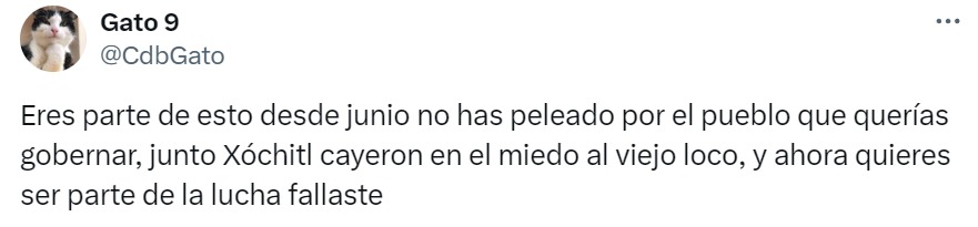 Críticas a la oposición y Gálvez