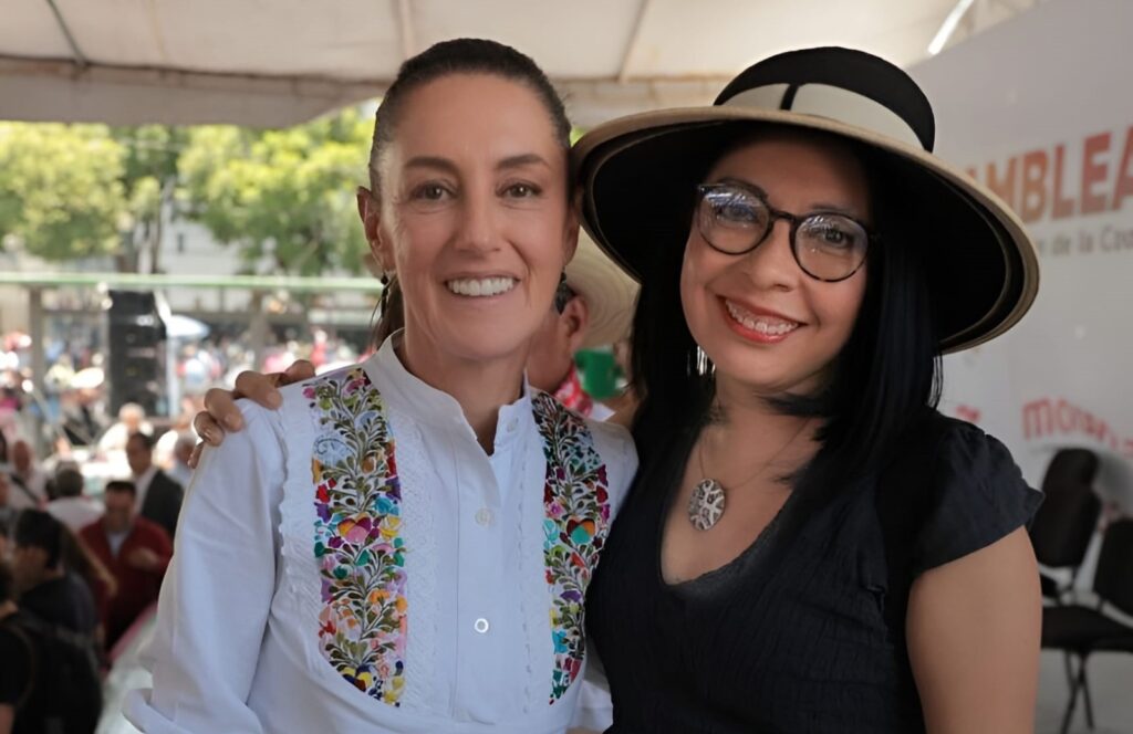 Esthela Damián y Claudia Sheinbaum