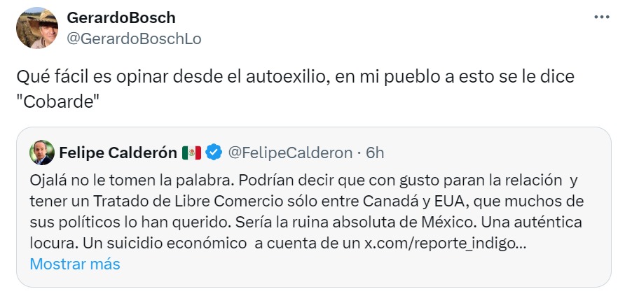 Es fácil opinar desde el autoexilio