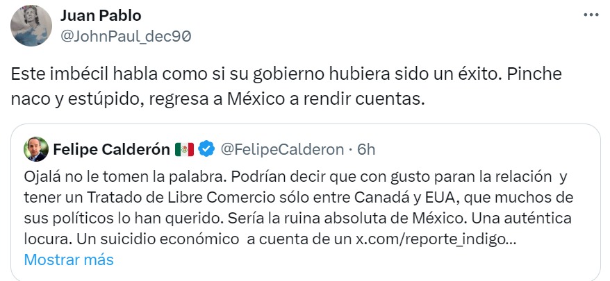 Habla como si su gobierno hubiera sido exitoso