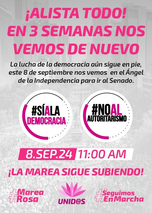 Invitación difundida en redes a la marcha