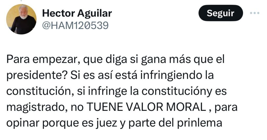 Magistrado debe ser honesto con los mexicanos