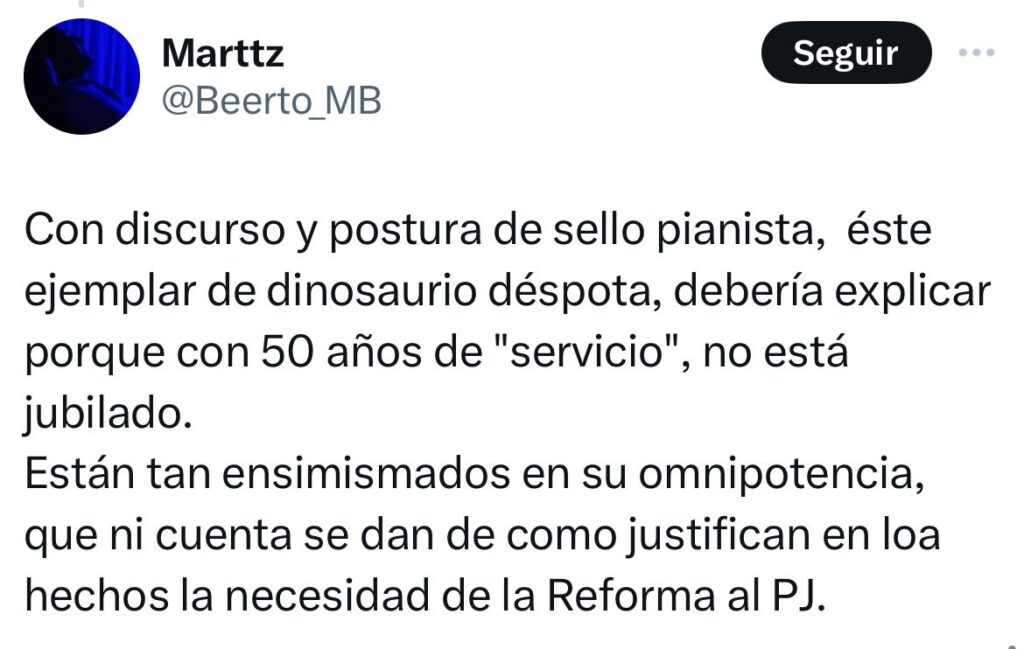 Aseguraron que el magistrado le falta actualizarse