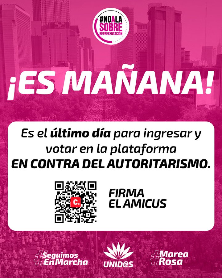 Marea Rosa levanta firmas contra el autoritarismo