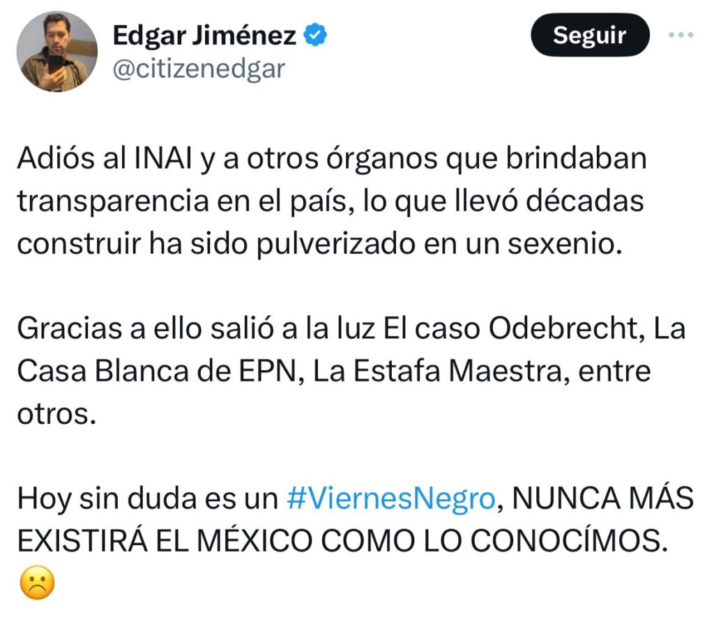 Oposición dice adiós al INAI y a la transparencia