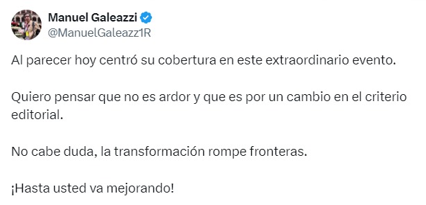 Su portal solo cubrió el evento de comunicadores