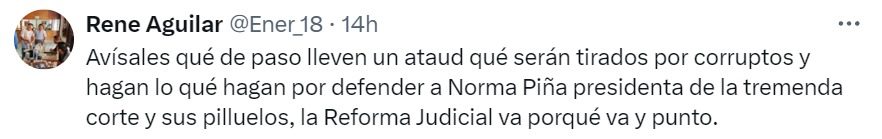 Usuarios a favor de reforma judicial