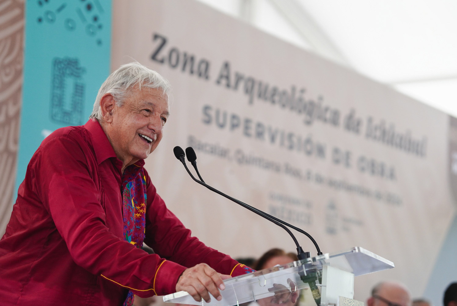 AMLO inaugura zona arqueológica de Ichkablar