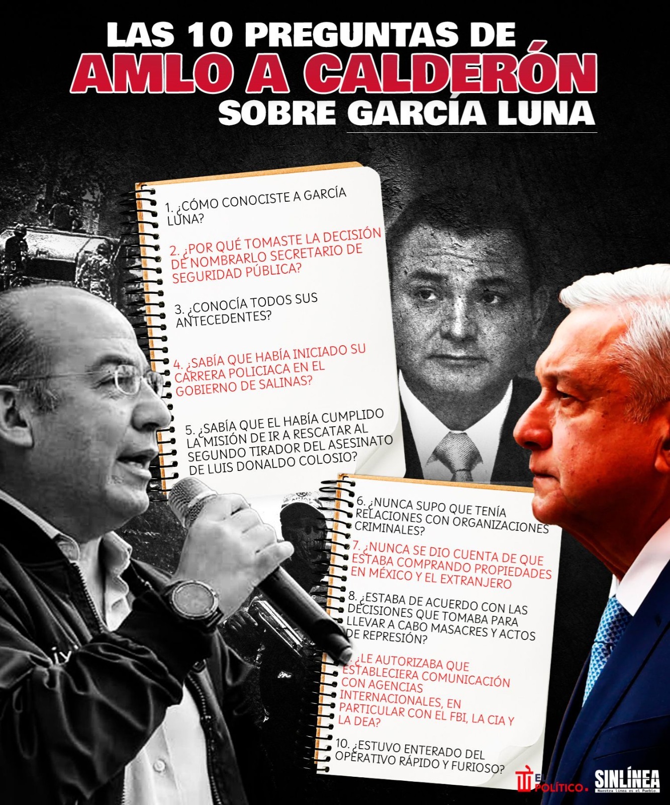 AMLO lanza preguntas a Calderón