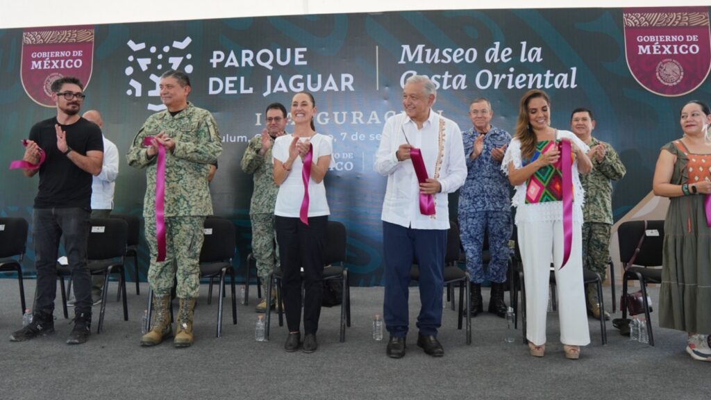 AMLO y Sheinbaum inauguraron el parque del jaguar