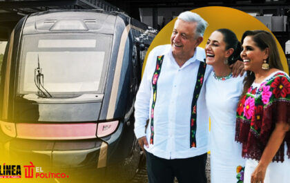 AMLO y Sheinbaum inauguran vagón P'atal del Tren Maya