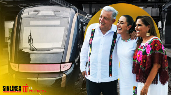 AMLO y Sheinbaum inauguran vagón P'atal del Tren Maya