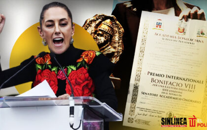 Claudia Sheinbaum recibe premio Bonifacio VIII en Italia