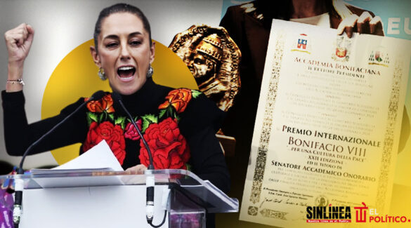 Claudia Sheinbaum recibe premio Bonifacio VIII en Italia