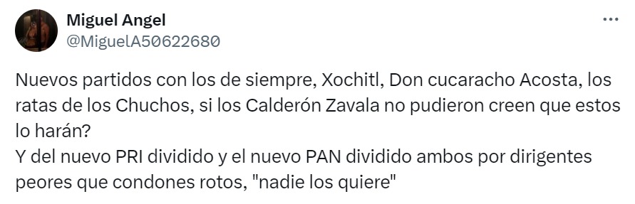 Críticas hacia nuevo partido político en Xóchitl Gálvez 