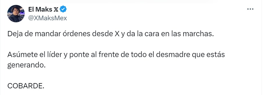 Deja de dar órdenes y muestra la cara