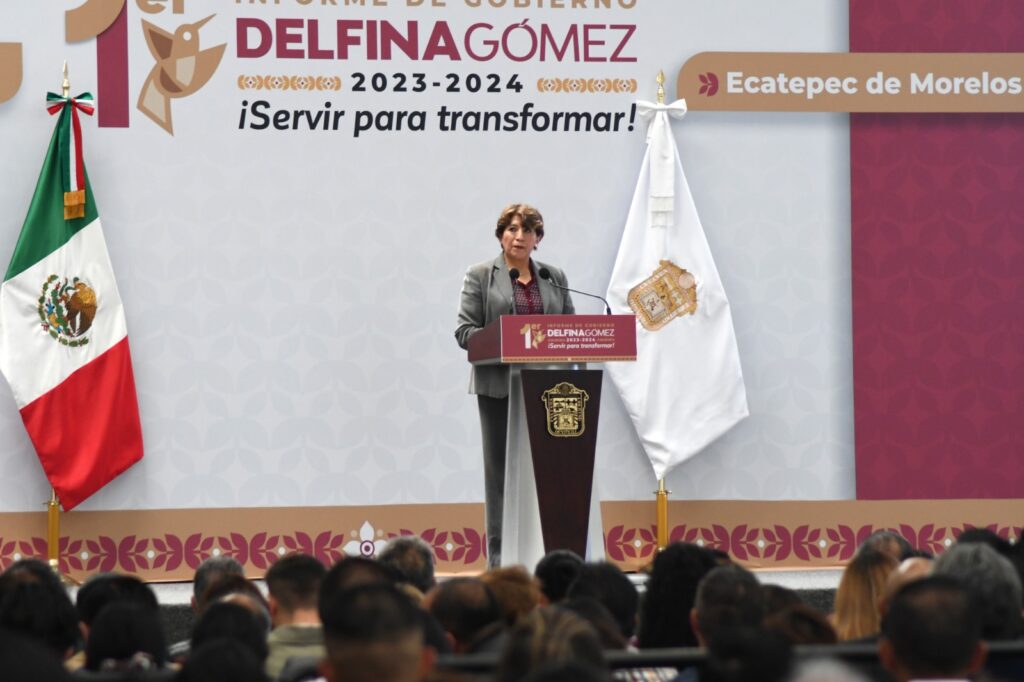 Delfina Gómez rinde informe labores en Ecatepec