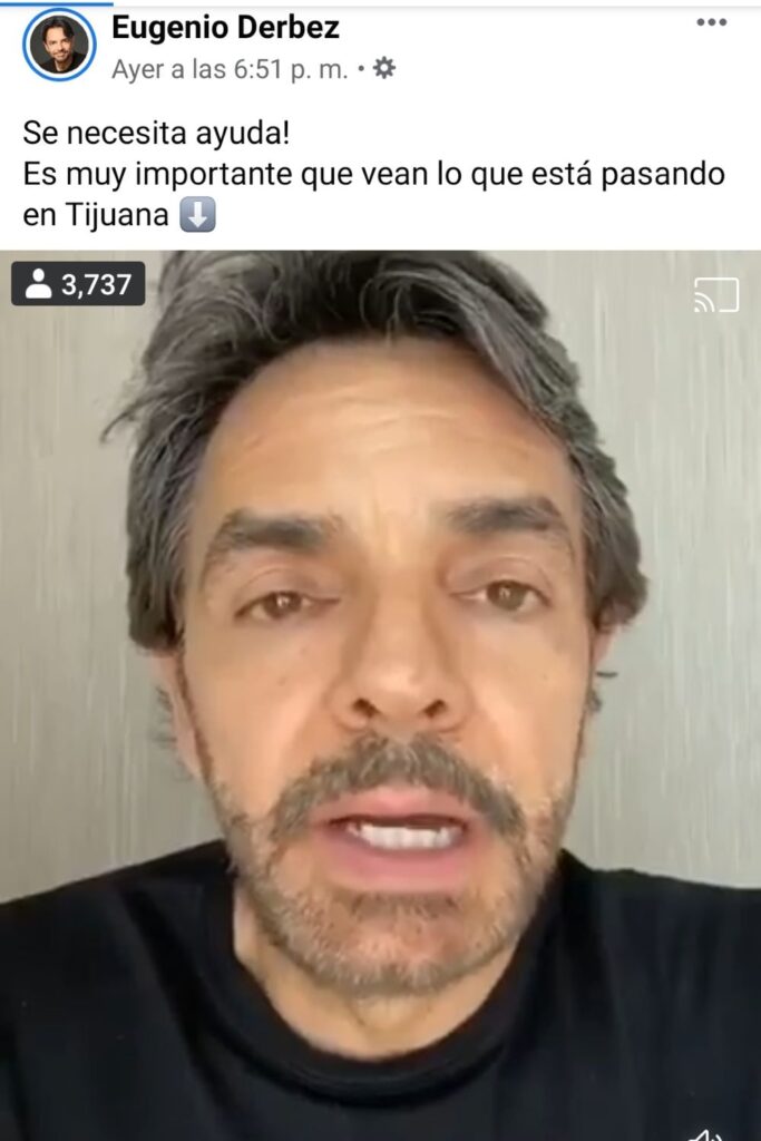 Derbez video pidiendo ayuda por covid Tijuana