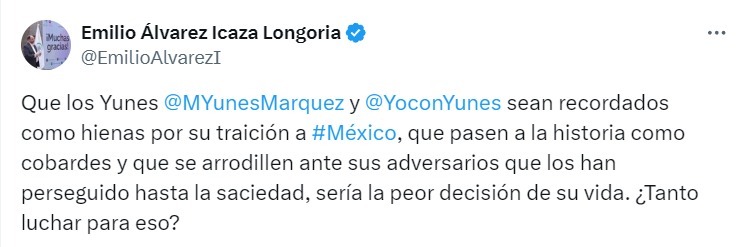 Emilio Álvarez señaló a los Yunes como hienas traicioneras