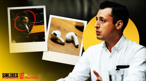 Exhiben a Colosio usando AirPods durante sesión del Senado