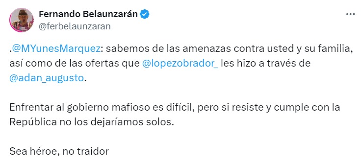 Fernando Belaunzarán intentó persuadir a Yunes Márquez