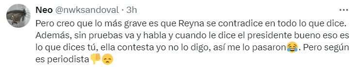 Comentarios de Haydee se contradecían