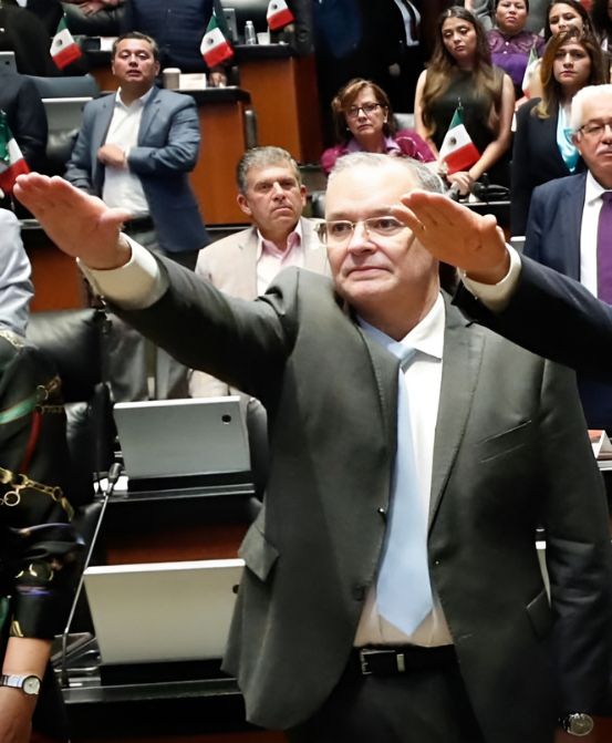 Óscar Palomera rinde protesta en Senado