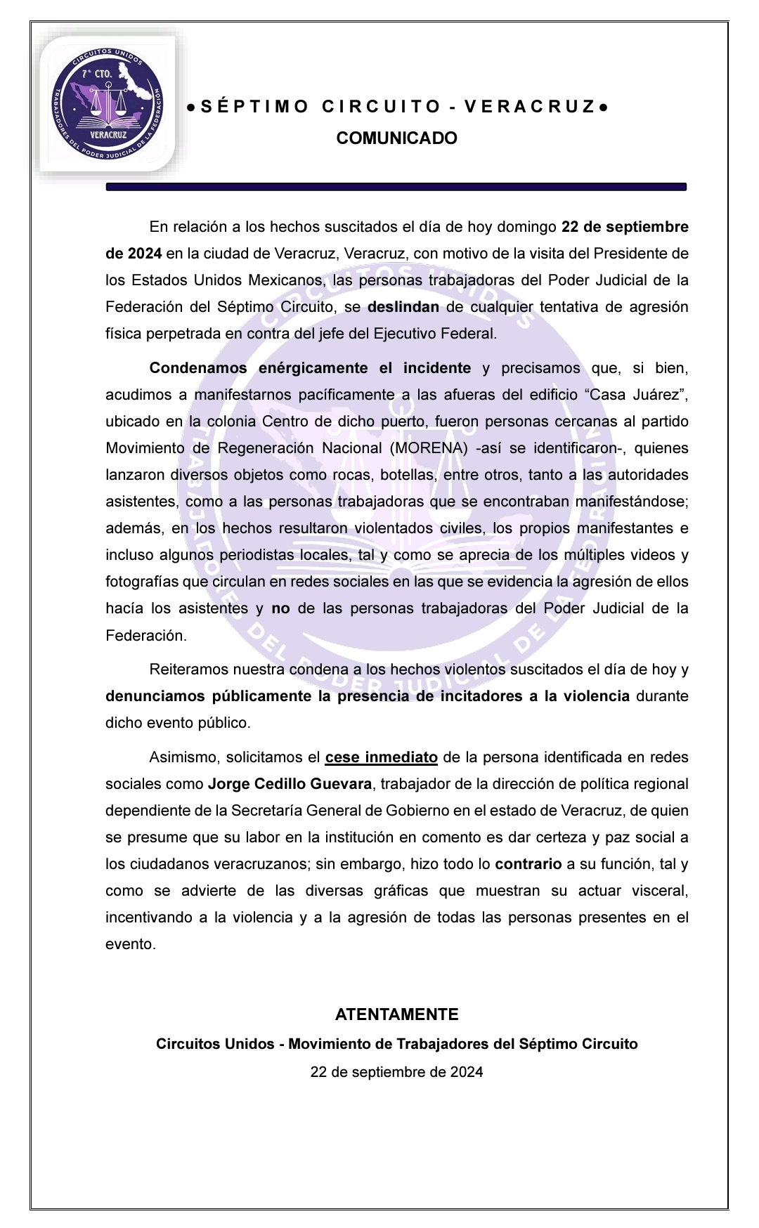 PJ se deslinda de agresión contra AMLO