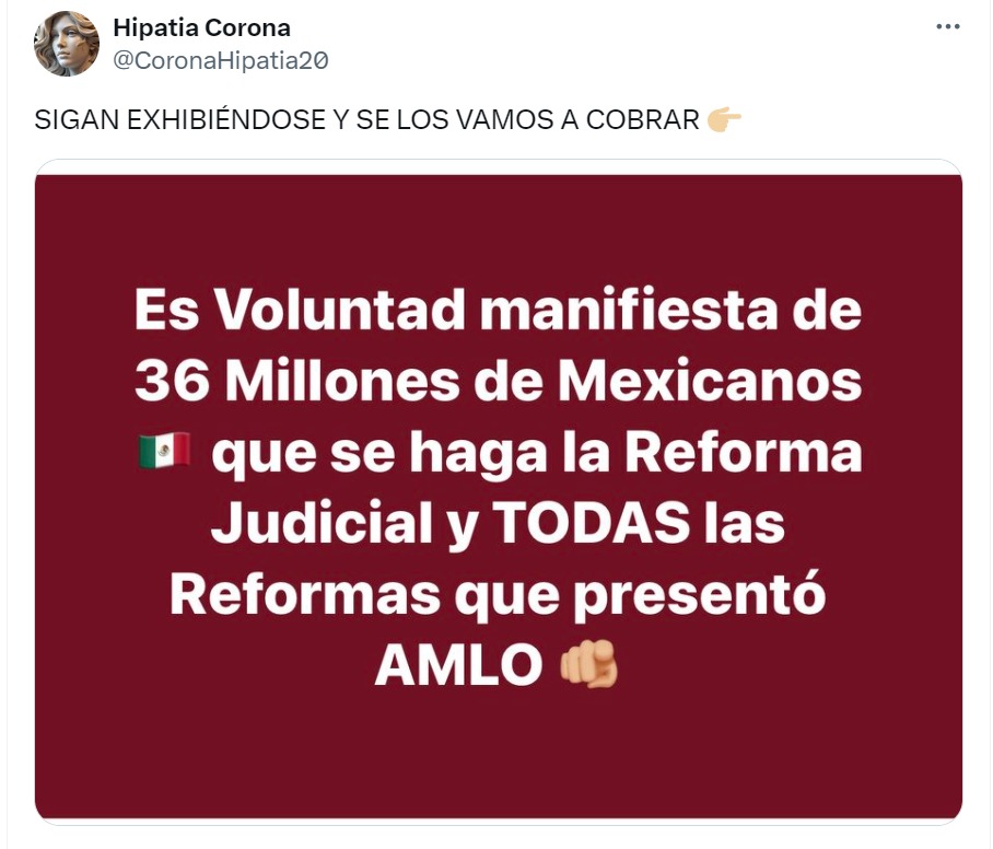 Recuerdan que 36 millones de mexicanos respaldan la reforma