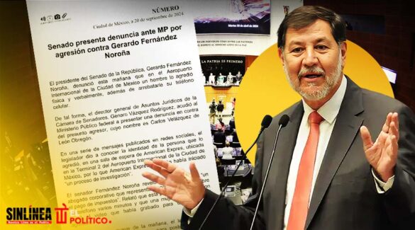 Senado presenta denuncia por agresión contra Noroña