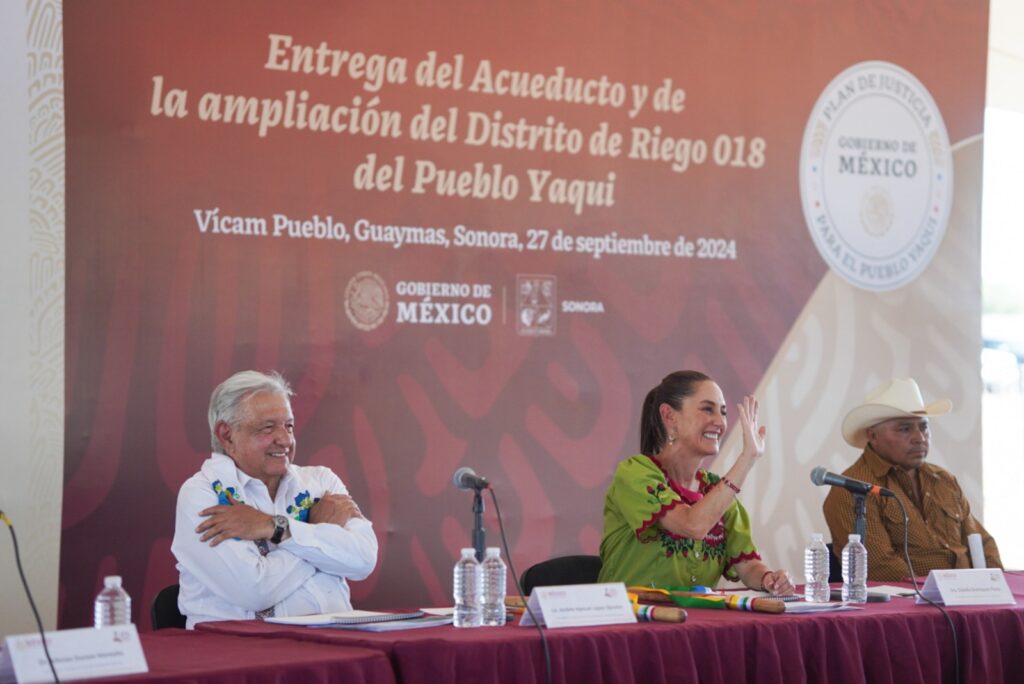 Sheinbaum y AMLO gira en Sonora 