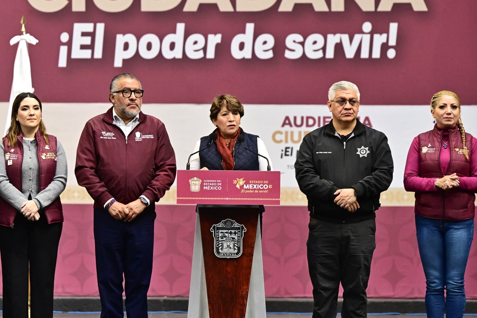 Delfina Gómez encabeza audiencia