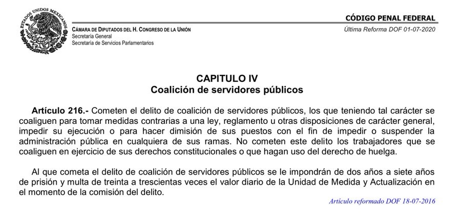 Delito de coalición de servidores