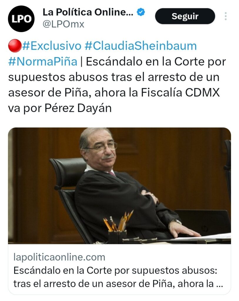 Fiscalía de CDMX contra Pérez Dayan