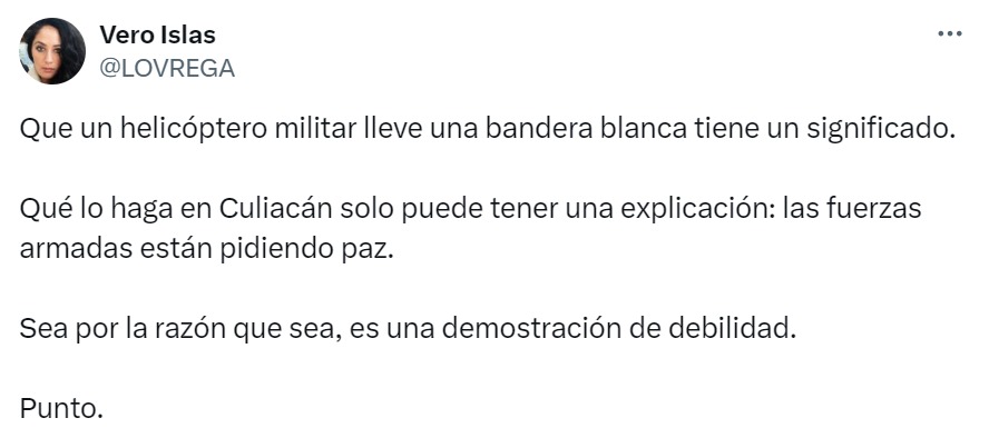 Fuerzas armadas piden paz