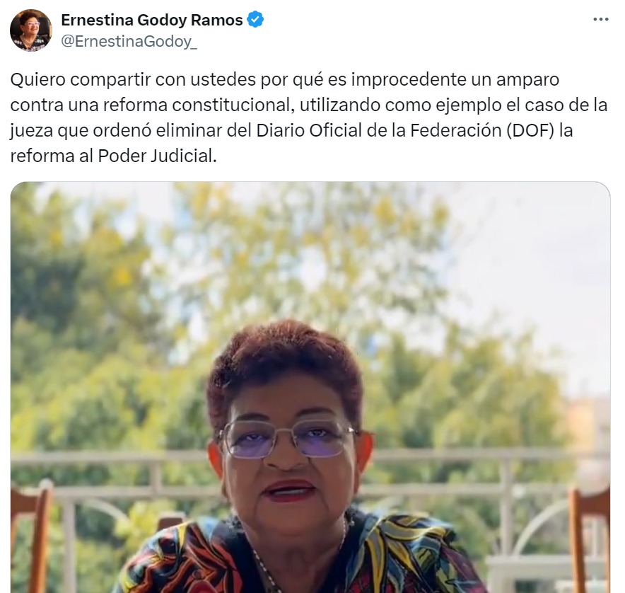 Godoy explica amparos a Reforma Judicial