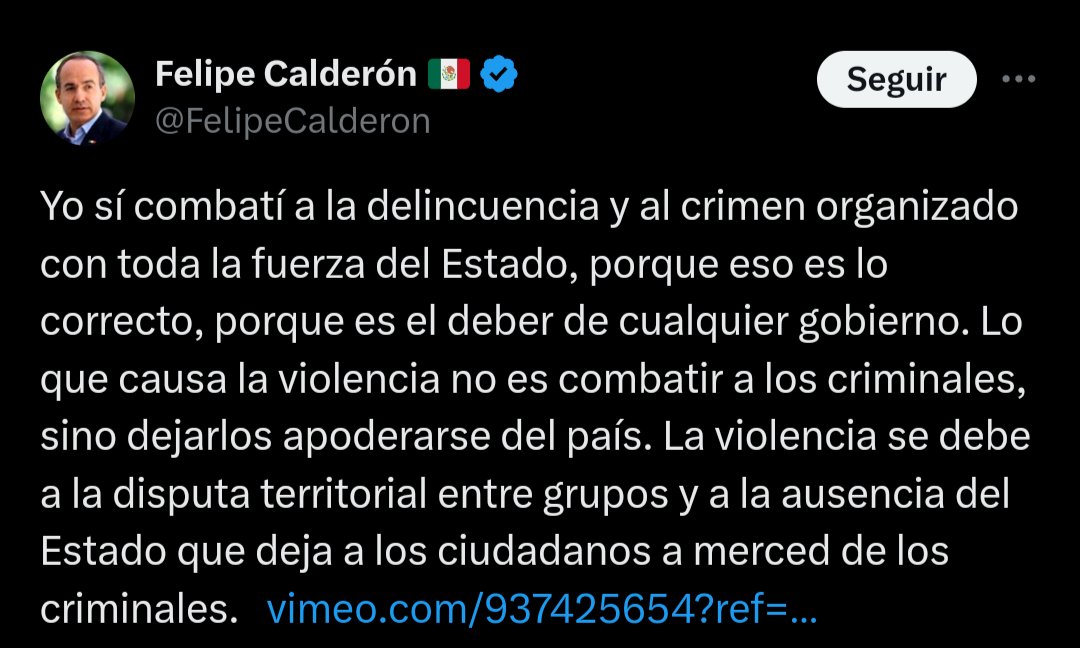 Mensaje contra Calderón