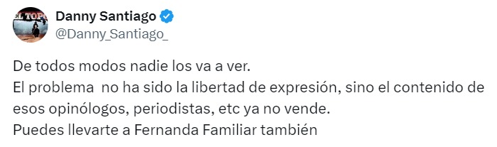 No es liberdad expresión, es por contenido