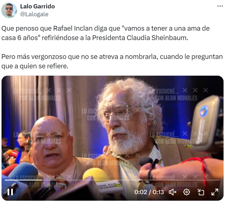 Penoso lo que dice sin nombrarla