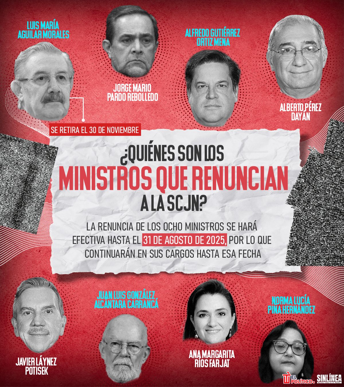 Renuncian ministros de la SCJN