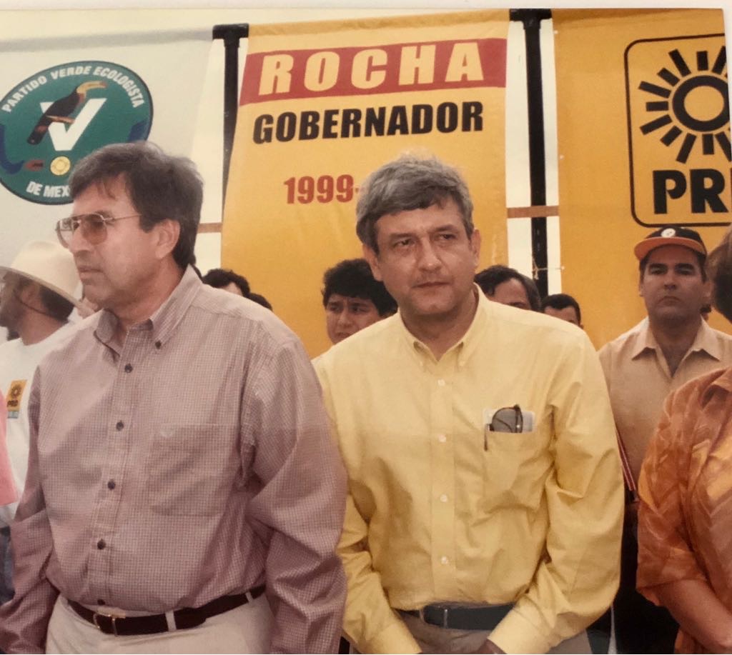 Rubén Rocha Moya con AMLO